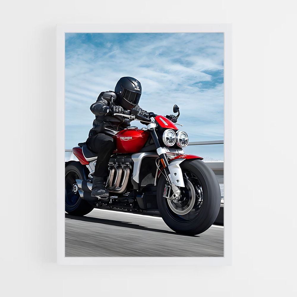 Poster Route en Rouge – affiche Triumph (vue 3)